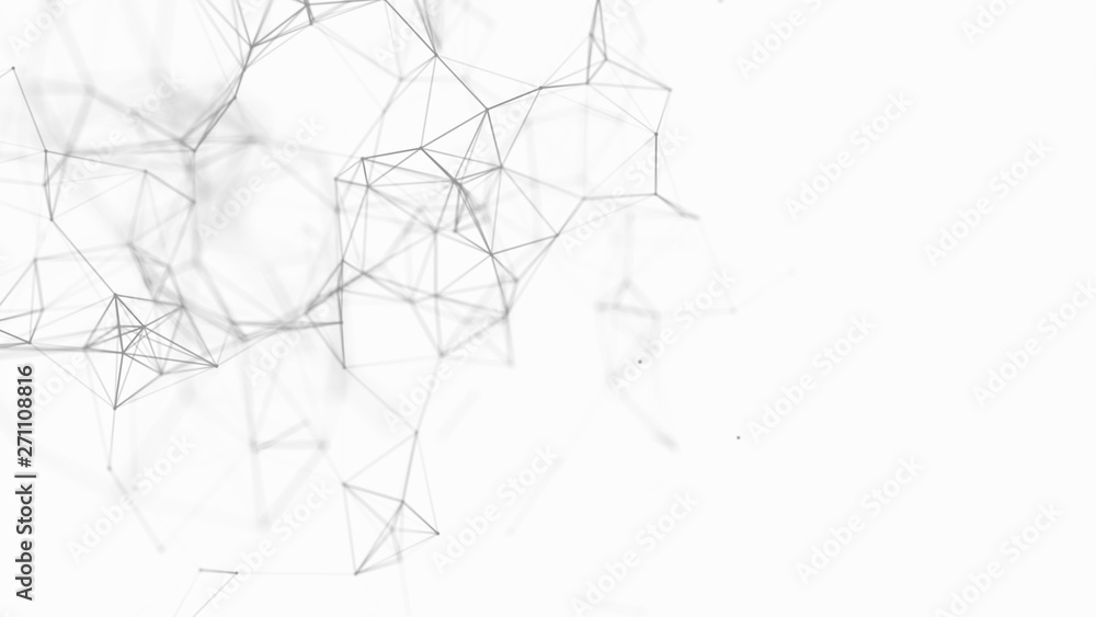 Poster abstract white digital background. big data visualization. science background. big data complex with
