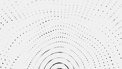 Wave 3d. 3D white abstract background. Abstract background with a dynamic wave. Big data visualization. 3d rendering.