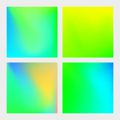 Fototapeta premium Fresh spring blurred backdrop set. Eco background