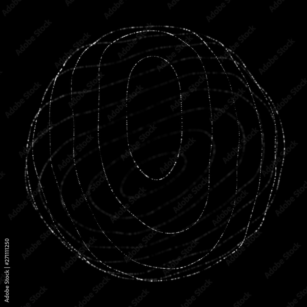Poster abstract black 3d sphere. sphere with twist lines. glowing lines twisting logo design. outer space o