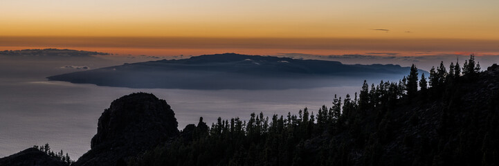 Island in a cloud cover