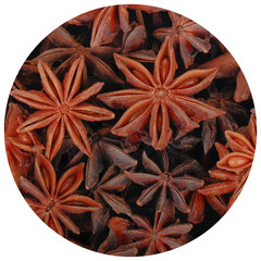 star anise (badian) background