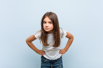 Cute girl scolding someone very angry.