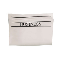 Mockup of Business newspaper blank with empty space for news text, headline and images.