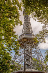 Petrin Observation Tower in Prague, Czech Republic,