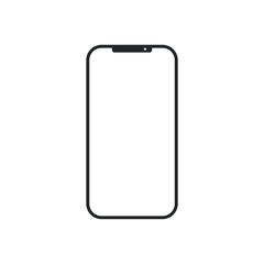 Smartphone icon on white background vector illustration. Flat Icon Mobile Phone, Handphone