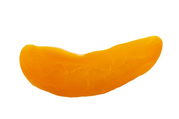 dried slice of mango isolated on white background