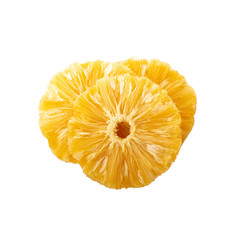 dried slices of pineapple isolated