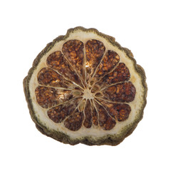 dried slice bergamot isolated