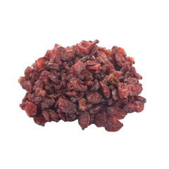 heap of dried barberries isolated