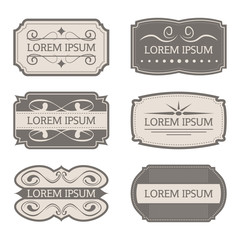 Set de 6 étiquettes vintage personnalisables