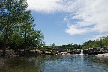 Obraz premium El Camino Real waterfalls of McKinney Falls State Park