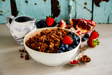 Healthy breakfast set