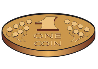 One metal coin
