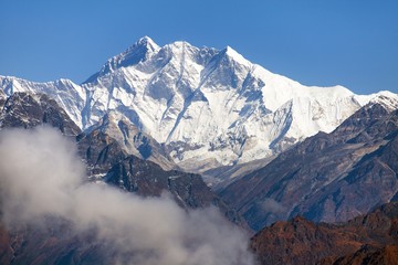 Mount Everest and Lhotse from Silijung hill, Nepal
