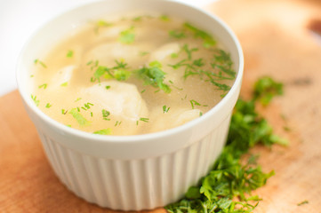  dumplings on the board dumplings soup
