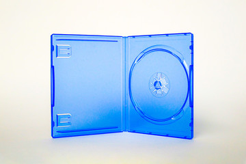 Blank Blu-ray Disc Case Isolated on white background
