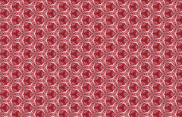 Fancy Red White Abstract Pattern Design