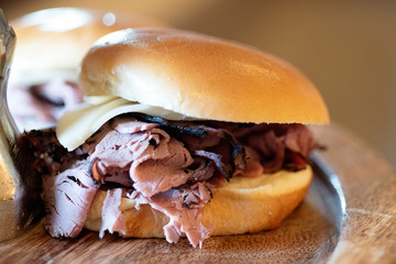 Empty Champagne glasses on a pink table cloth