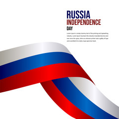 Happy Russia Independence Day Celebration Vector Template Design Illustration