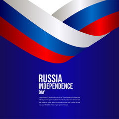 Happy Russia Independence Day Celebration Vector Template Design Illustration