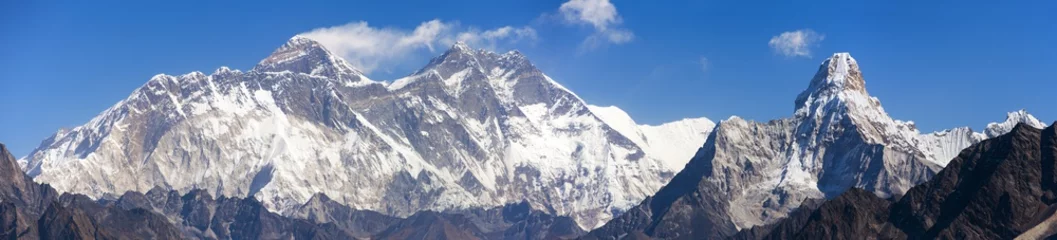 Crédence de cuisine en verre imprimé Everest Mount Everest, Lhotse, Nepal Himalayas mountains
