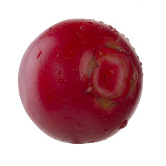 fresh cowberry isolated on white