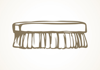 Brush for cleaning. Vector drawing