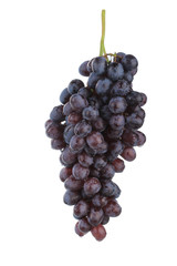 bunch of red grapes isolated on white background