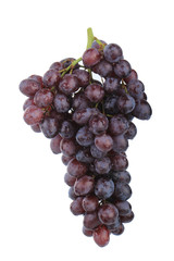 bunch of red grapes isolated on white background