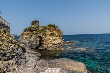 Castle of Chora in Andros island, Cyclades Greece