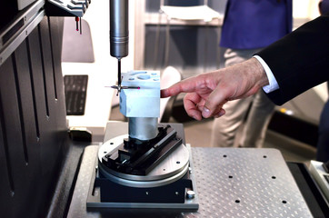 High technology and accuracy of vision measuring system for quality control in industrial work.  High precision dimension checking machine with automatic programing