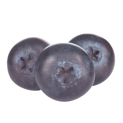 heap of blueberries isolated on white background
