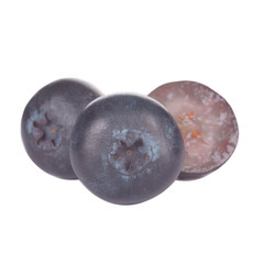 heap of blueberries isolated on white background