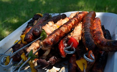 Viande cuite au barbecue