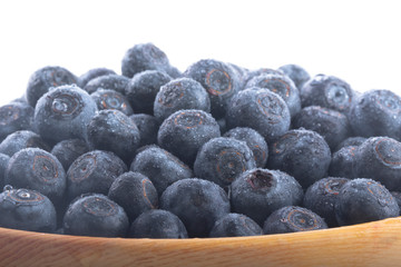 heap of blueberries isolated on white