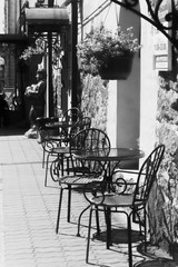 cafe on the street in the old town