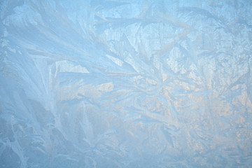 Obraz premium beautiful winter texture patterns of frost on window