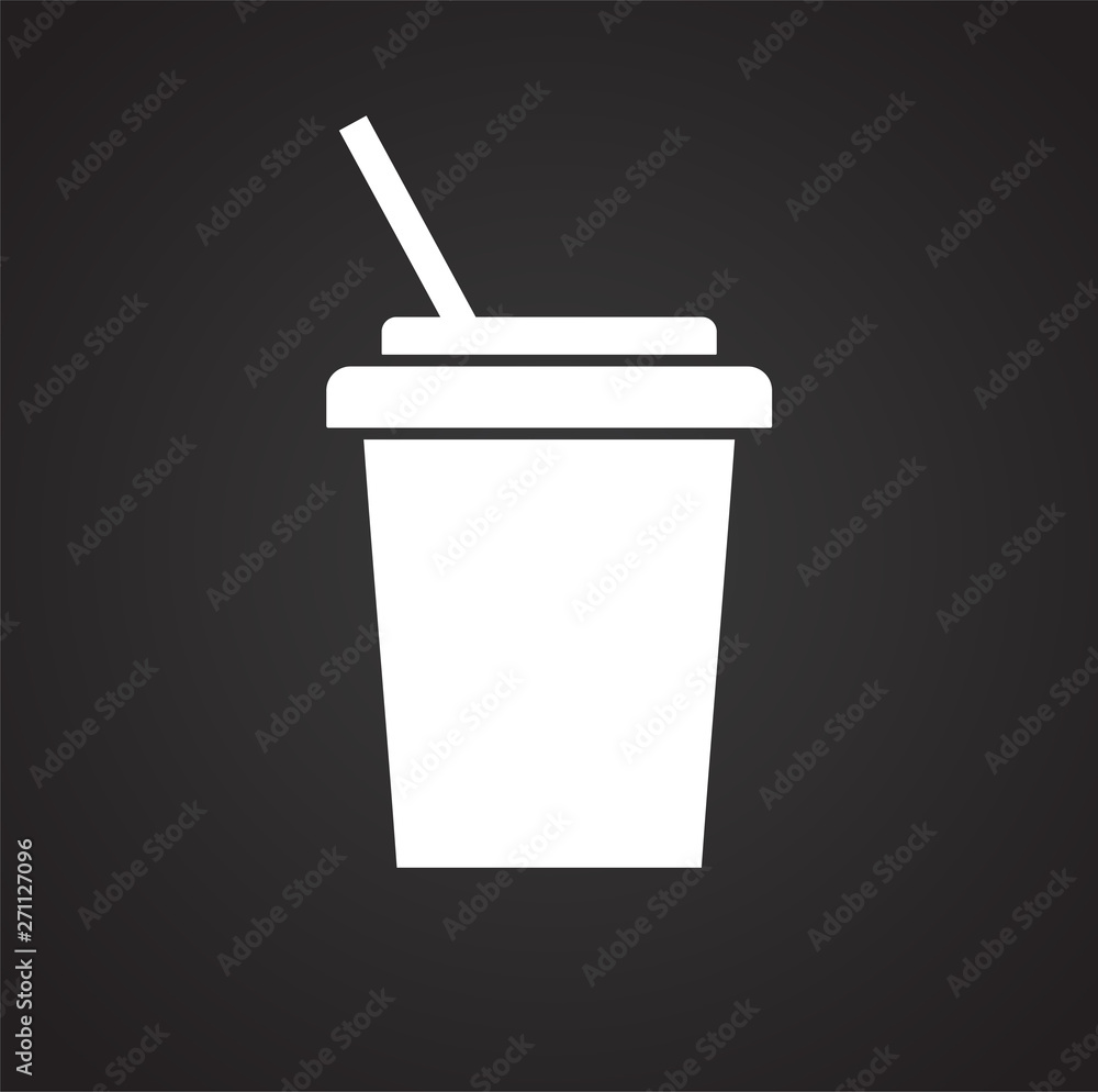 Poster coffe related icon on background for graphic and web design. simple illustration. internet concept s