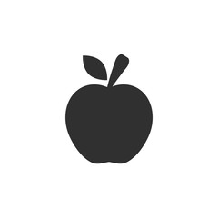 Apple icon isolated on white background. Vector illustration.