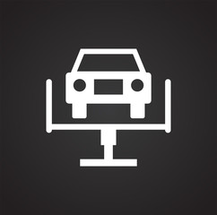 Service related icon on background for graphic and web design. Simple illustration. Internet concept symbol for website button or mobile app.