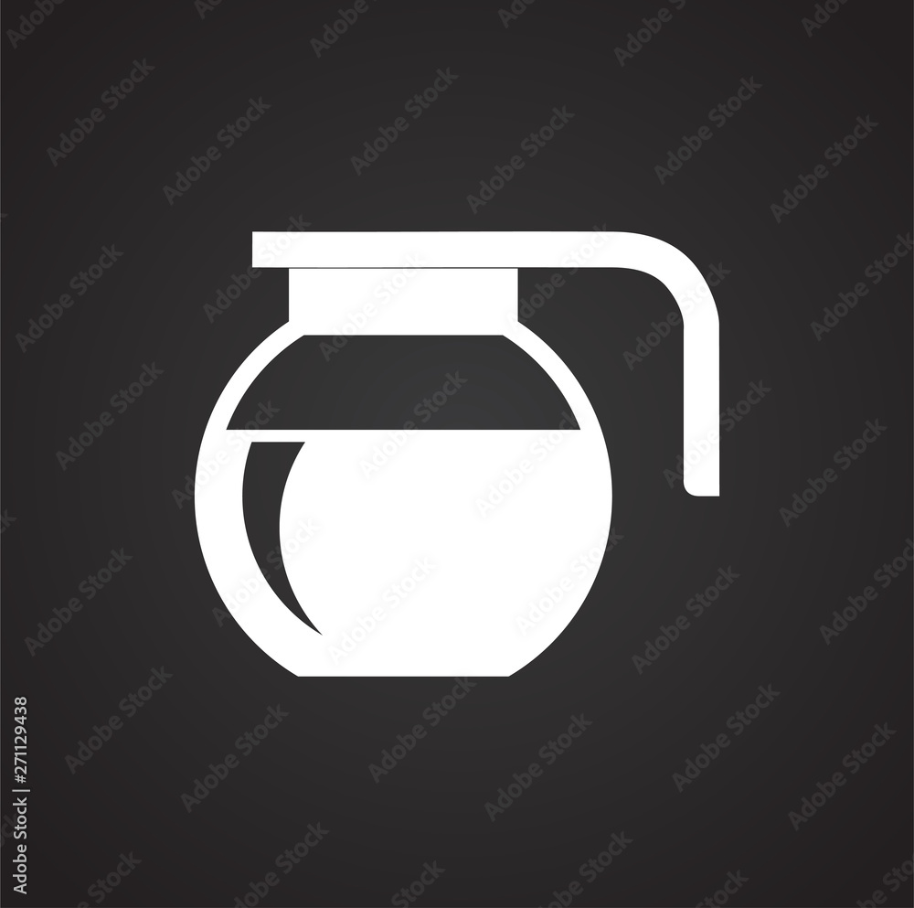 Poster coffe related icon on background for graphic and web design. simple illustration. internet concept s
