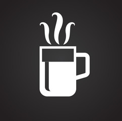 Coffe related icon on background for graphic and web design. Simple illustration. Internet concept symbol for website button or mobile app.