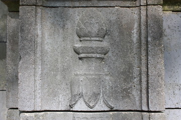 elements of decoration of ancient stone monuments  