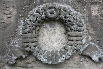 elements of decoration of ancient stone monuments  