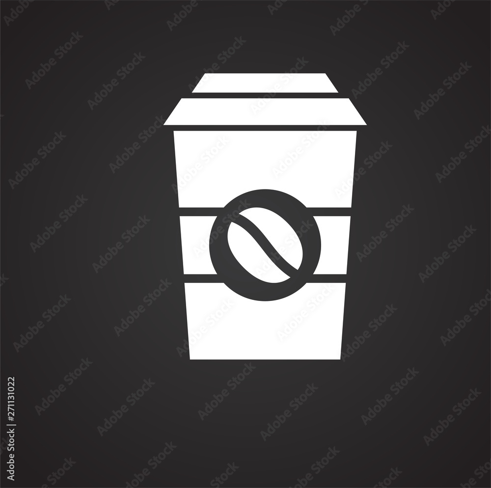 Poster coffe related icon on background for graphic and web design. simple illustration. internet concept s