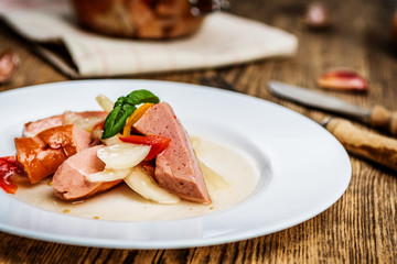 Czech pickled sausages