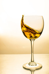 White wine in a glass