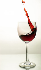 Red wine in a glass