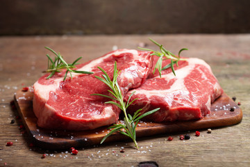 fresh meat with rosemary